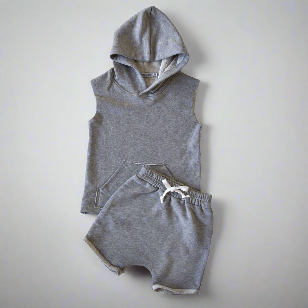 Sleeveless Hoodie & Short Set