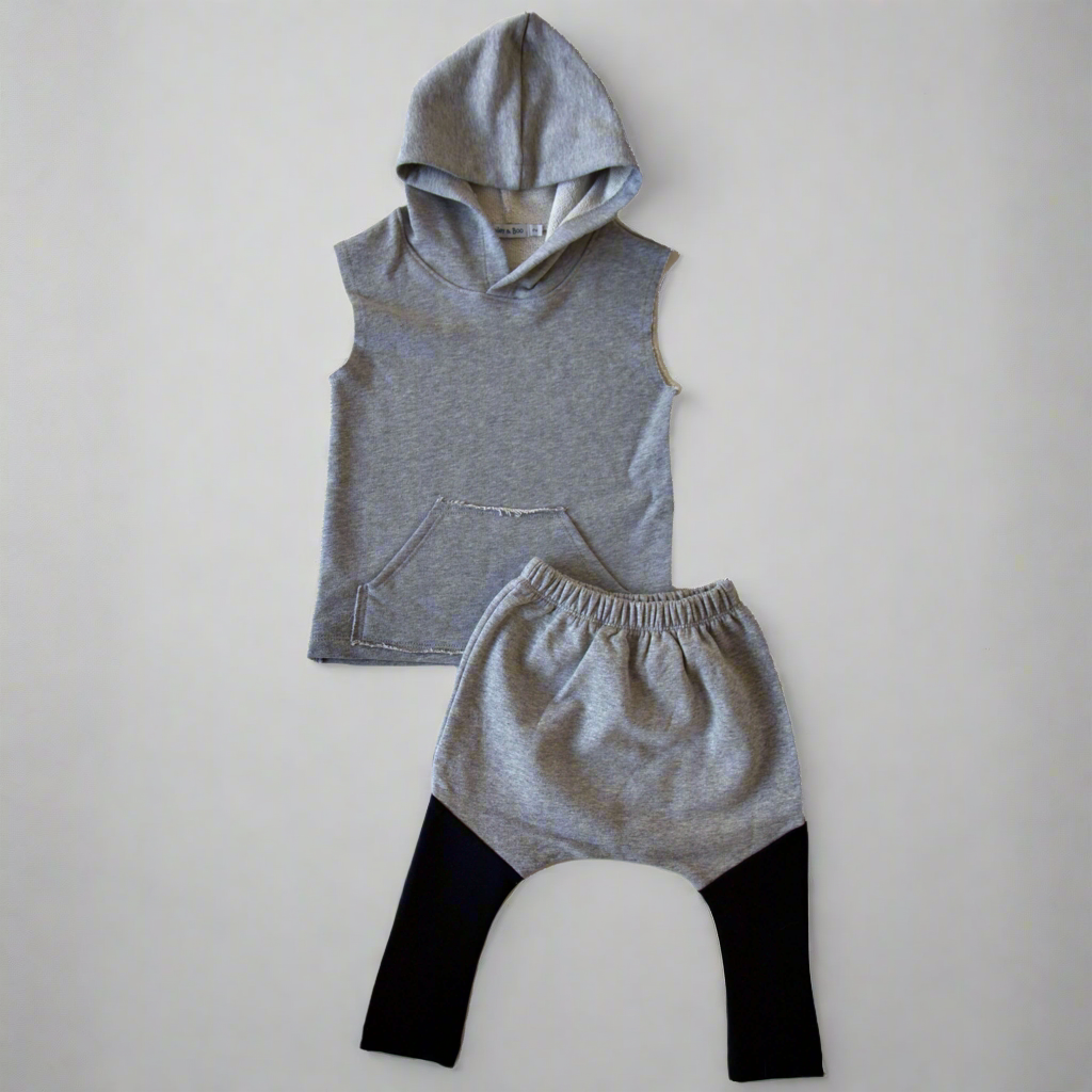 Sleeveless Hoodie & Harem Pant Set