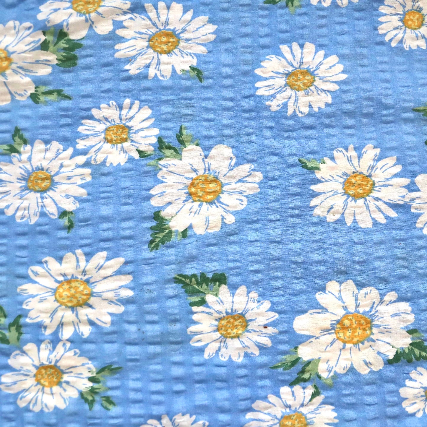 Blue Daisy Gathered Neck Dress