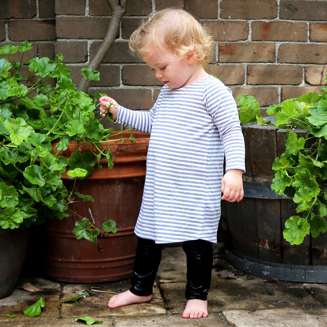 Stripe Long Sleeve Jersey Dress